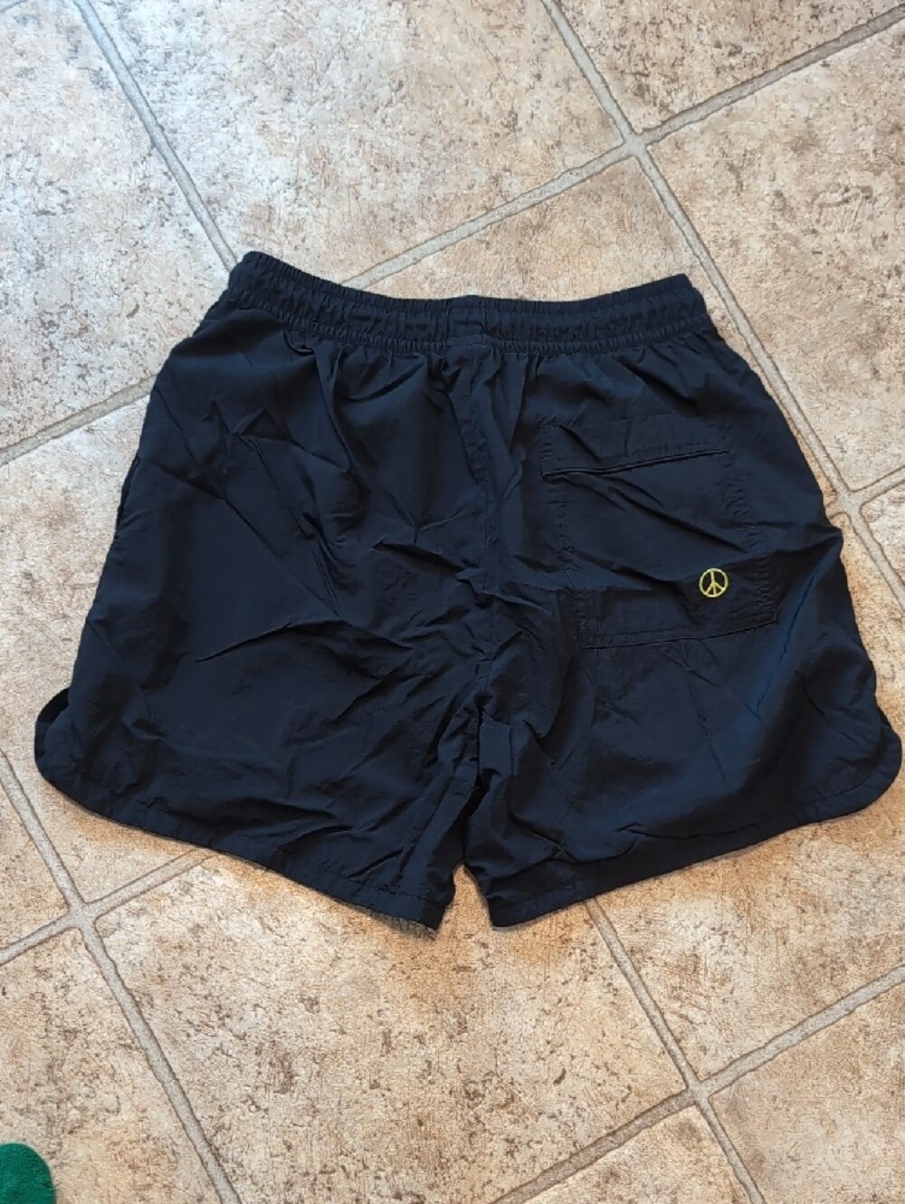 Nike Black Men's Athletic Shorts with Teal Swoosh - Picture 5 of 9
